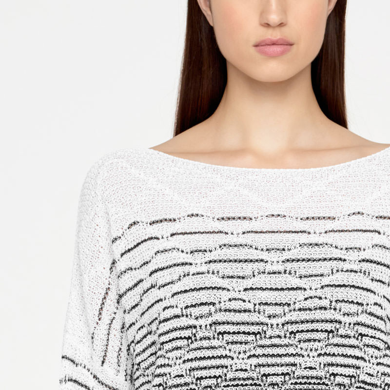 Sarah Pacini LINEN SWEATER - BOATNECK Front