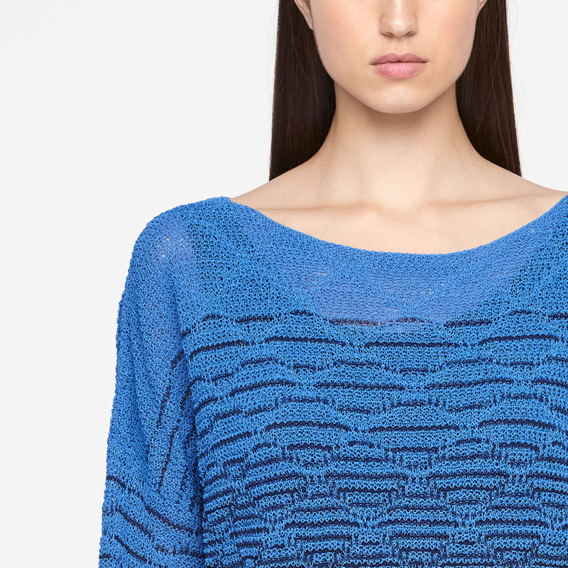 Sarah Pacini LINEN SWEATER - BOATNECK Front