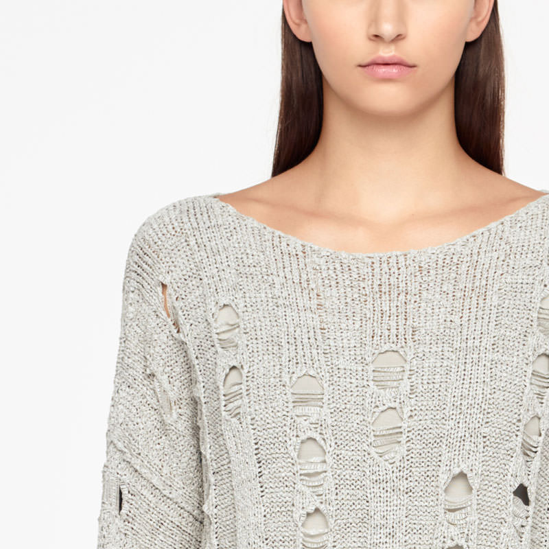 Sarah Pacini LONG SWEATER - OPENWORK Front
