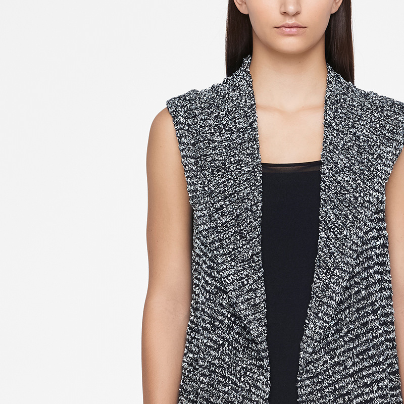 Sarah Pacini CARDIGAN À CAPUCHE - CHINÉ De face