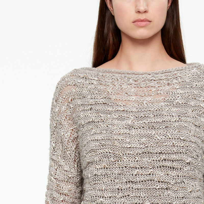 Sarah Pacini PULL COTON ET LIN - TEXTURÉ De face