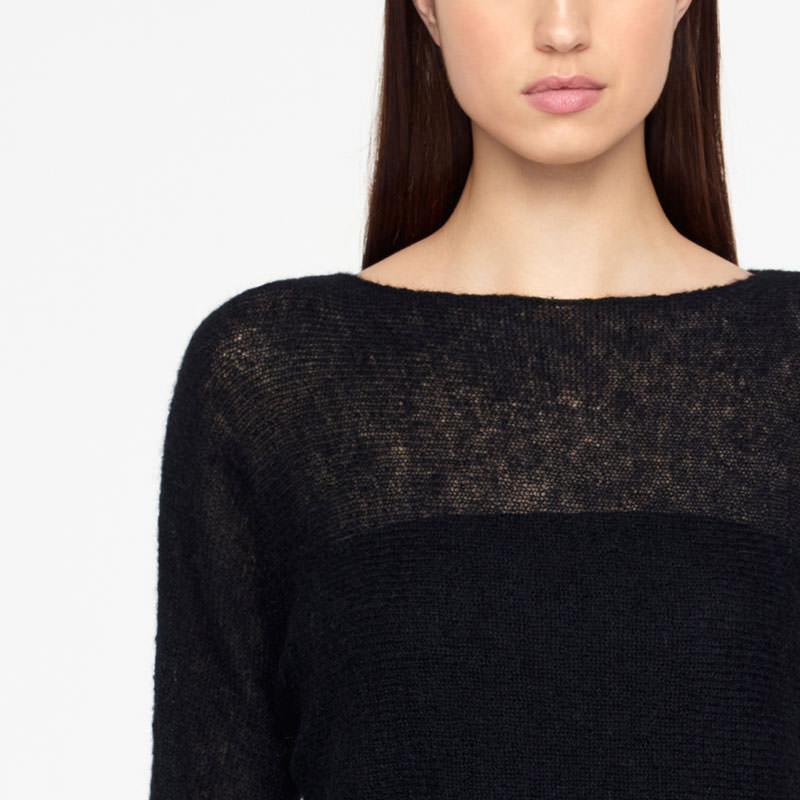Sarah Pacini MOHAIR SWEATER - HALF SLEEVES Front