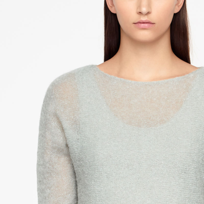 Sarah Pacini MOHAIR SWEATER - HALF SLEEVES Voorzijde