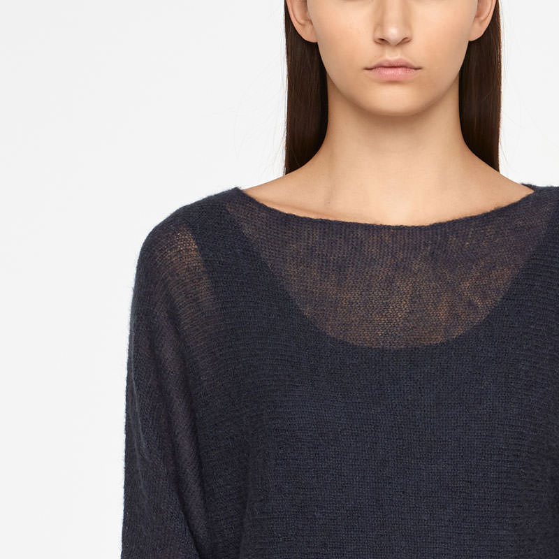 Sarah Pacini MOHAIR SWEATER - HALF SLEEVES Voorzijde