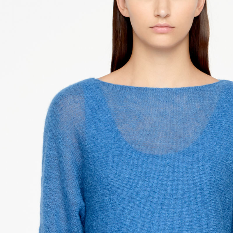 Sarah Pacini MOHAIR SWEATER - HALF SLEEVES Voorzijde
