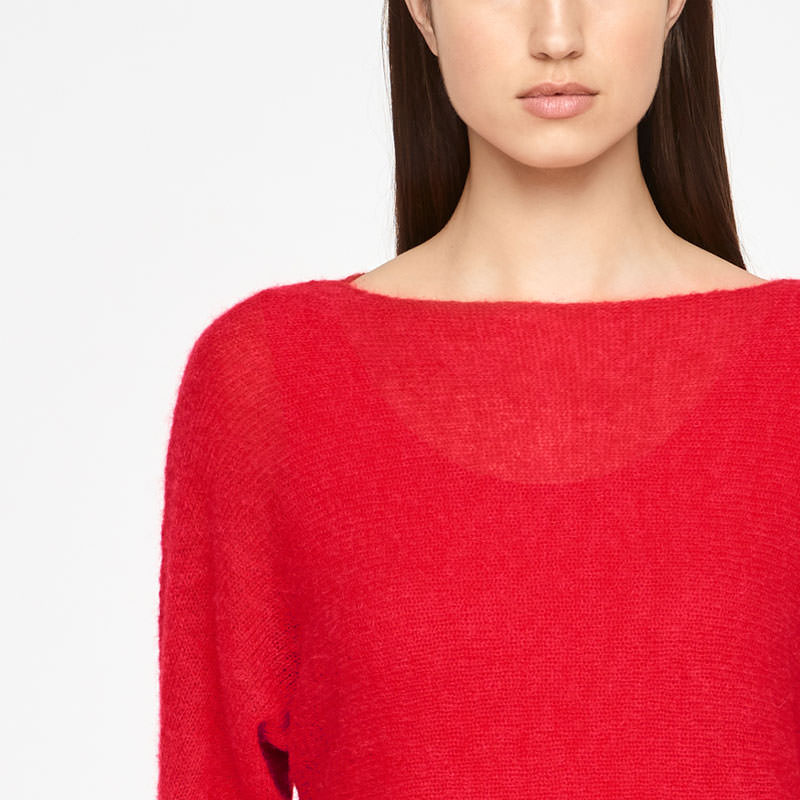 Sarah Pacini MOHAIR SWEATER - HALF SLEEVES Voorzijde