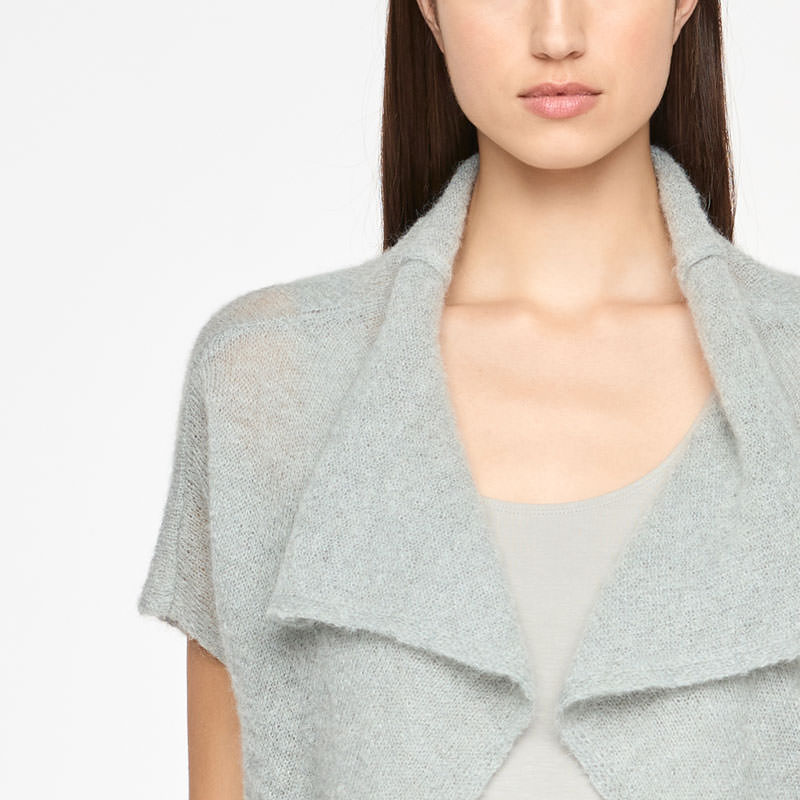 Sarah Pacini CROPPED MOHAIR CARDIGAN Voorzijde