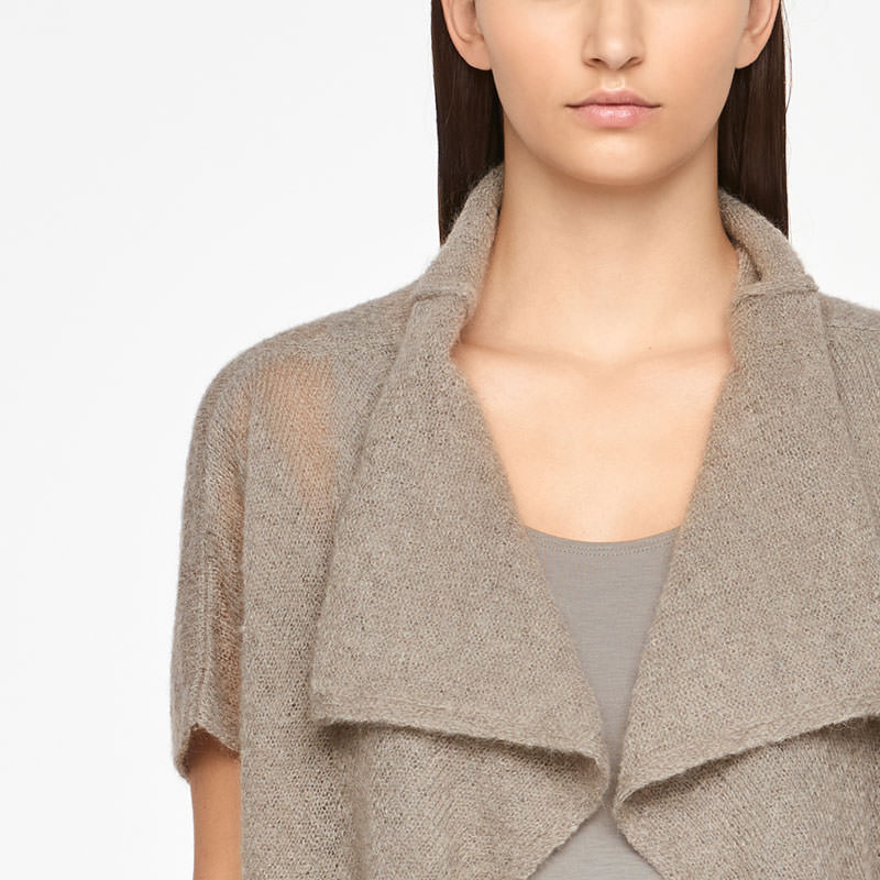 Sarah Pacini CROPPED MOHAIR CARDIGAN Voorzijde