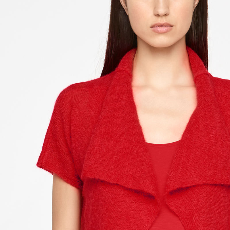 Sarah Pacini CROPPED MOHAIR CARDIGAN Voorzijde