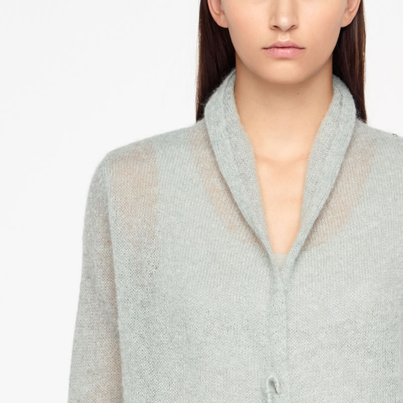 Sarah Pacini LONG MOHAIR CARDIGAN Voorzijde