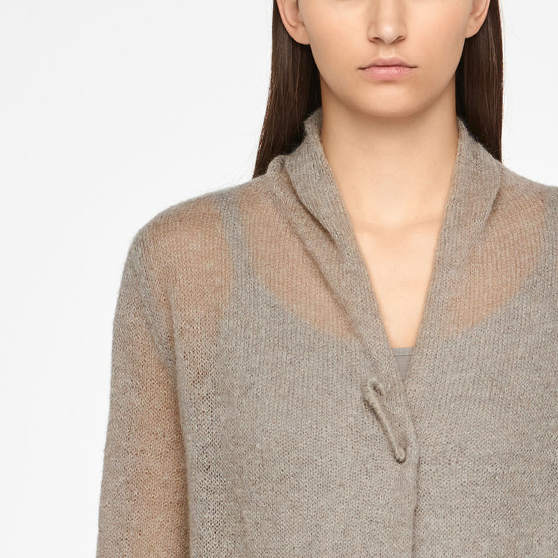 Sarah Pacini LONG MOHAIR CARDIGAN Voorzijde