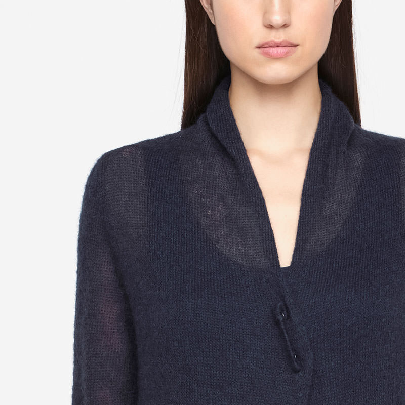 Sarah Pacini CARDIGAN LONG - MOHAIR ULTRA LÉGER De face