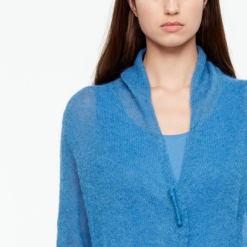 Sarah Pacini CARDIGAN LONG - MOHAIR ULTRA LÉGER De face