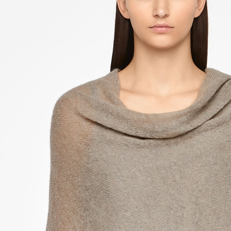 Sarah Pacini MOHAIR PONCHO Front