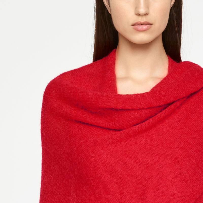 Sarah Pacini MOHAIR PONCHO Front