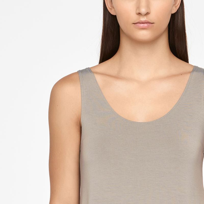 Sarah Pacini SLEEVELESS TOP - SILVER LINING Front