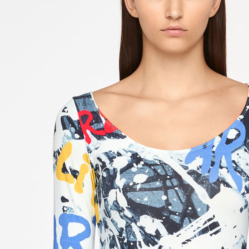 Sarah Pacini ALEISHA T-SHIRT - STREET ART Voorzijde