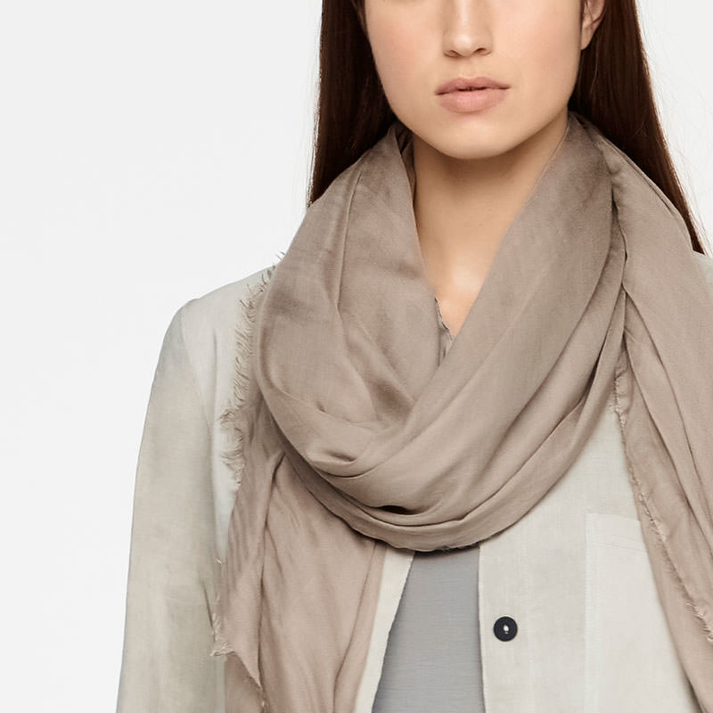 Sarah Pacini SHAWL SCARF - FRAYED EDGES Front