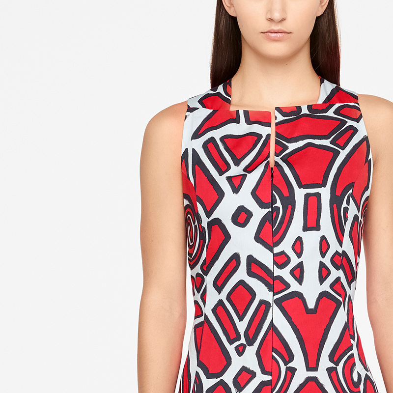 Sarah Pacini ROBE IMPRIMÉE - AU GENOU De face