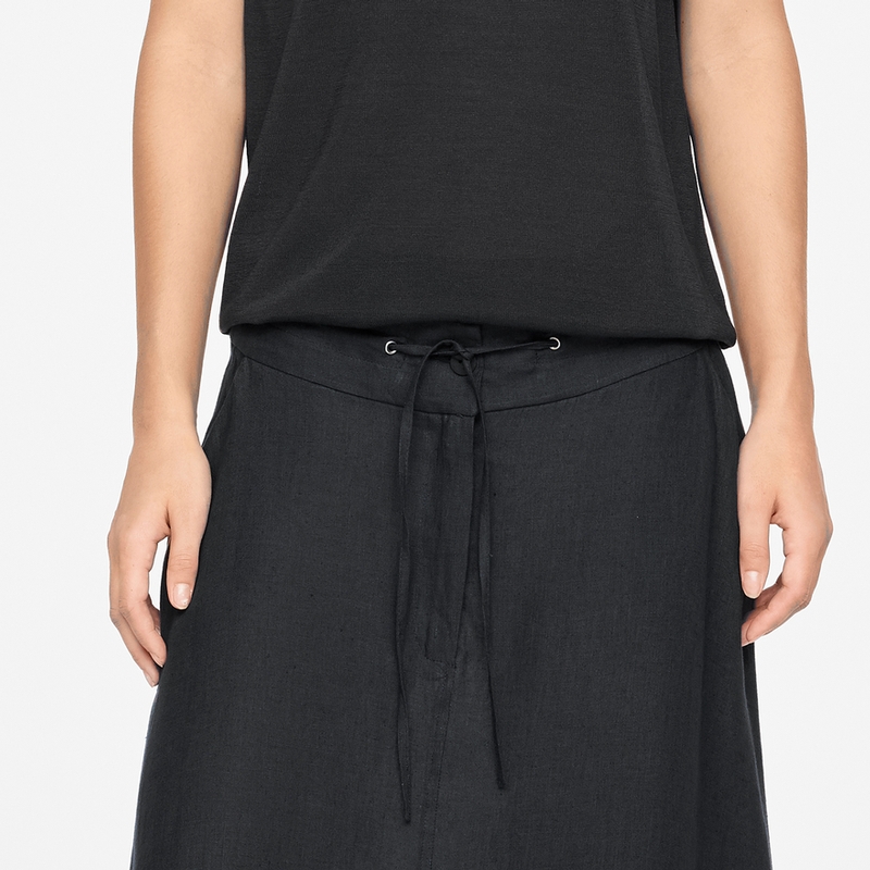 Sarah Pacini LINEN SKIRT - DRAWSTRING Front