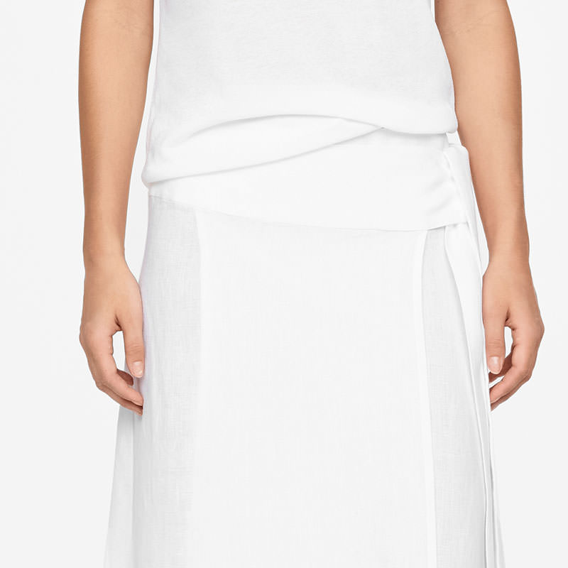 Sarah Pacini LINEN WRAP SKIRT Front