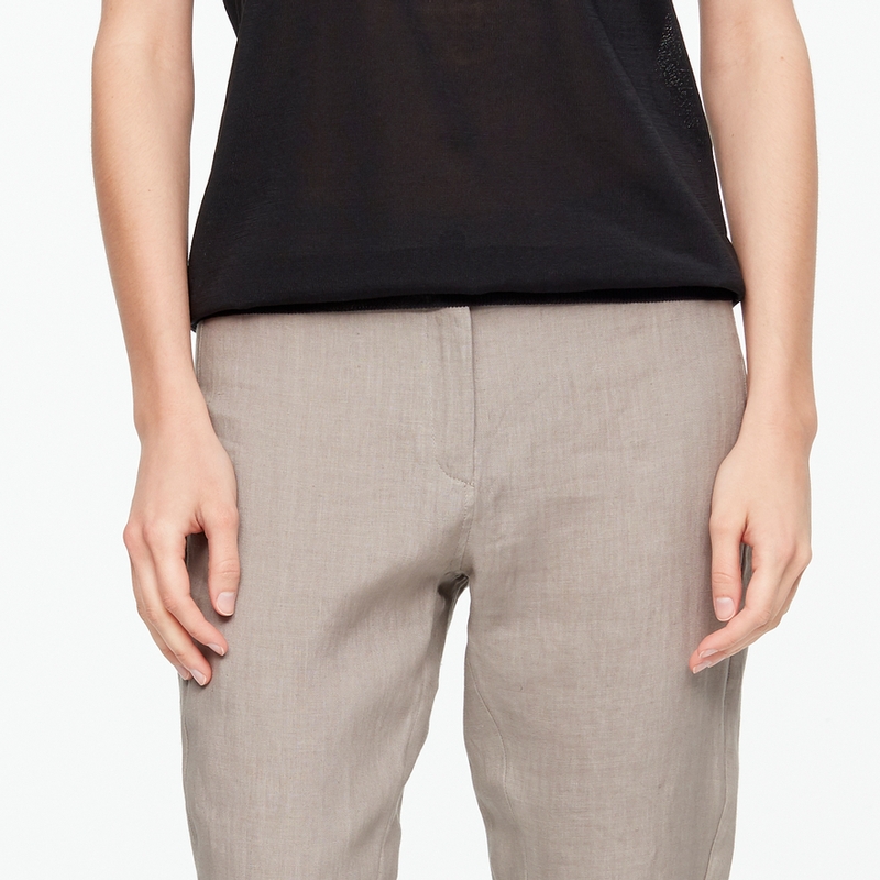 Sarah Pacini PANTALON COURT EN LIN De face