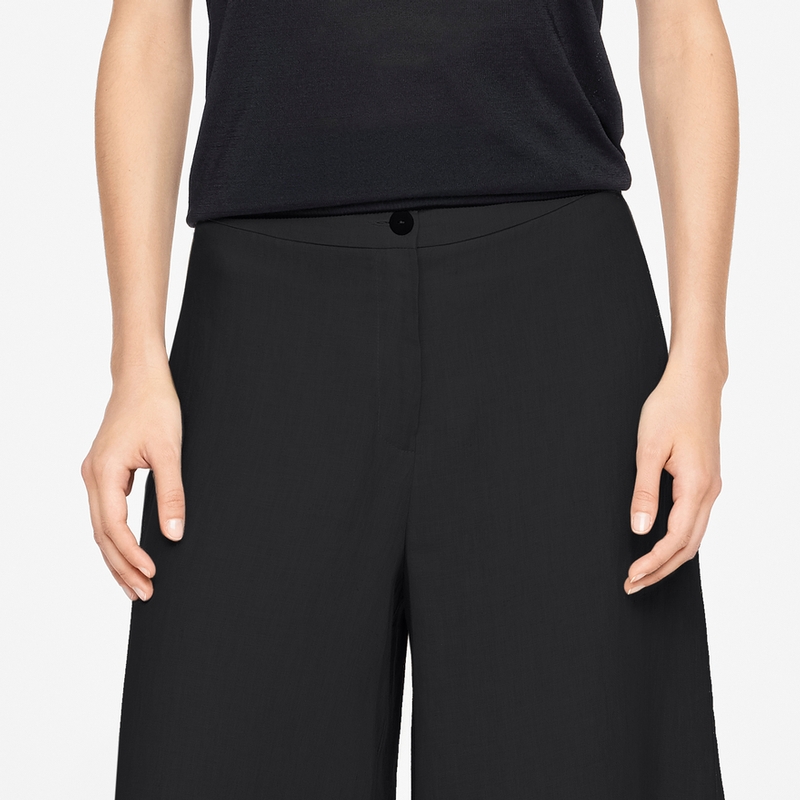 Sarah Pacini LINNEN BROEK - GAUCHO Voorzijde