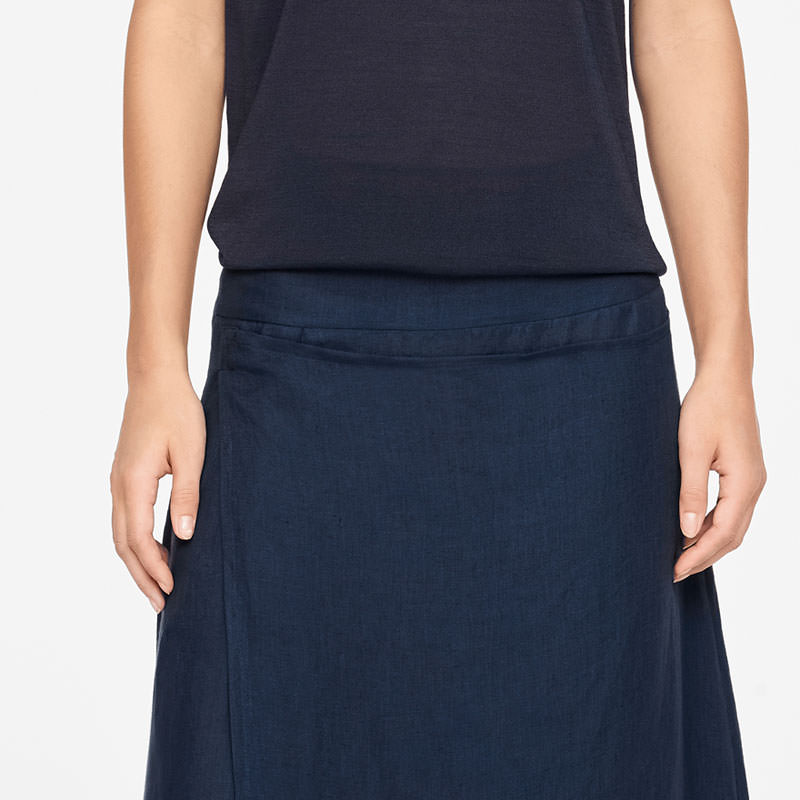 Sarah Pacini LINEN PANTS - SAROUEL-STYLE Front