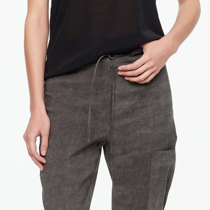 Sarah Pacini LEINENHOSE - KORDELZUG Vorne