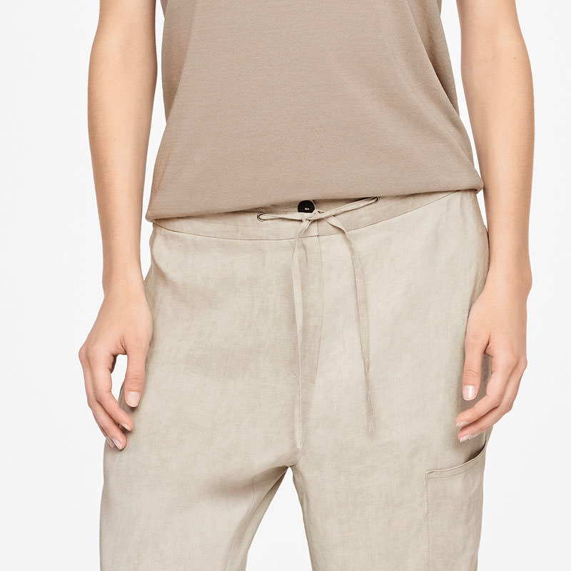 Sarah Pacini LEINENHOSE - KORDELZUG Vorne
