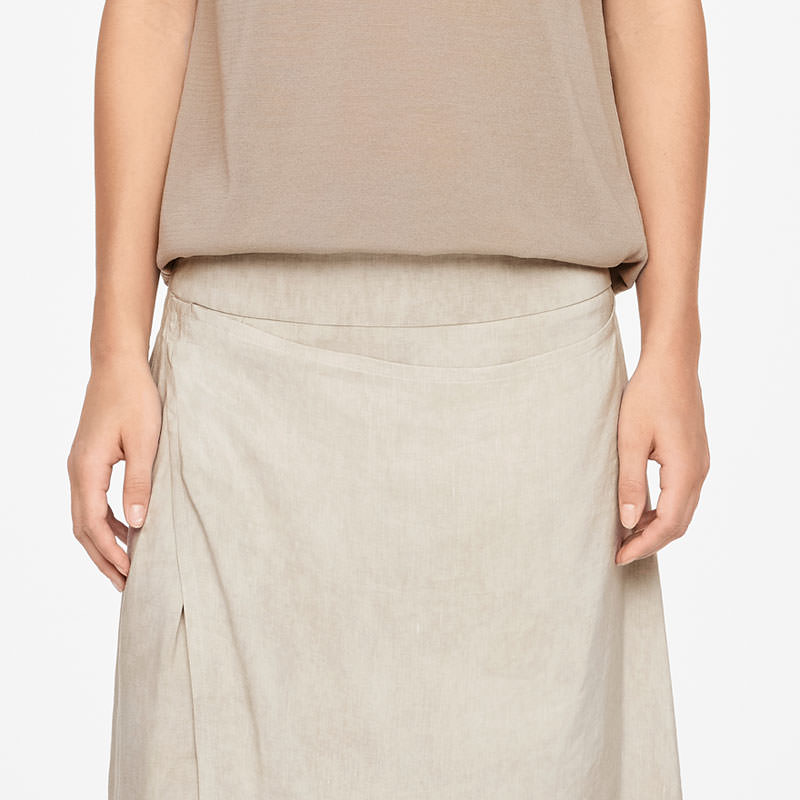 Sarah Pacini LINEN PANTS - SAROUEL-STYLE Front