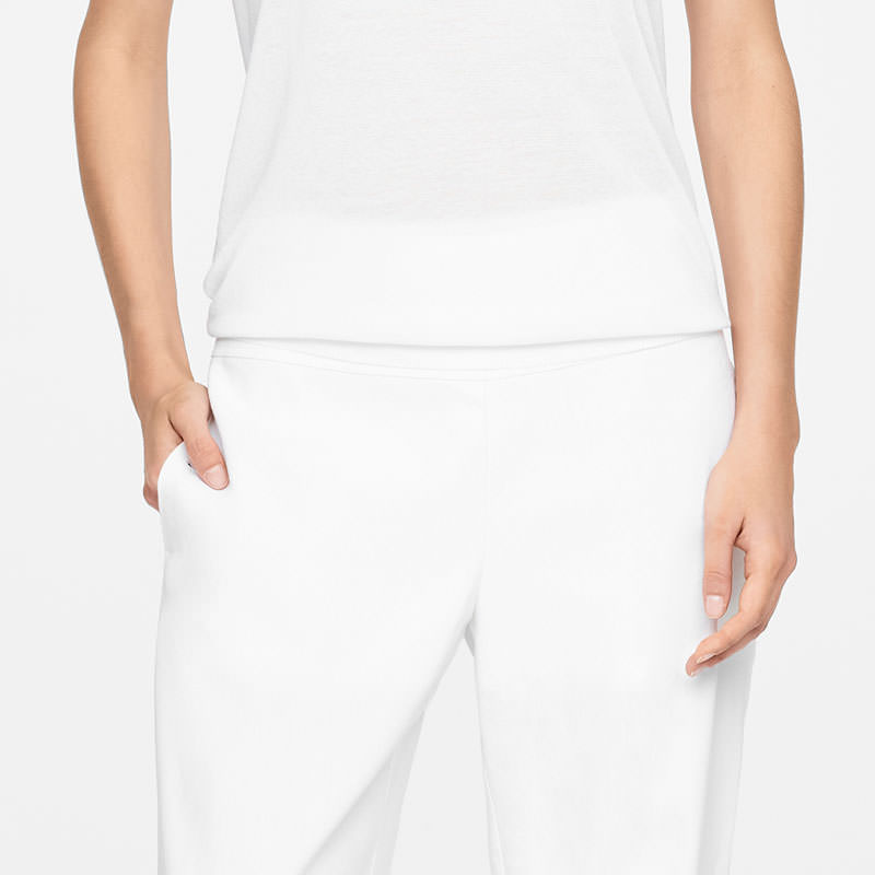 Sarah Pacini LINEN PANTS - SLANTED HEMS Front