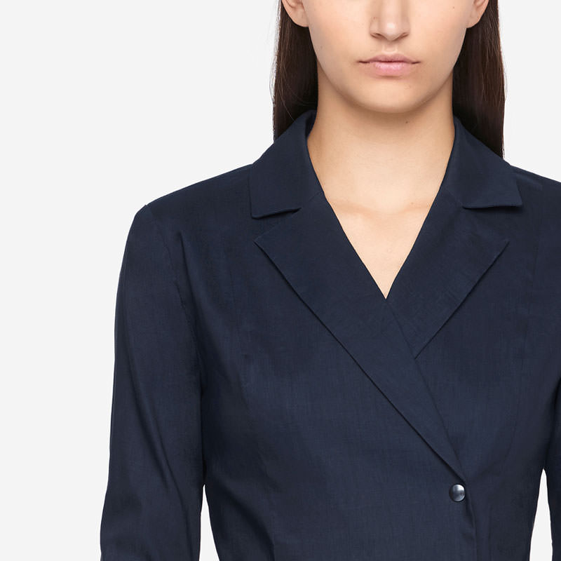Sarah Pacini VESTE EN LIN STRETCH De face