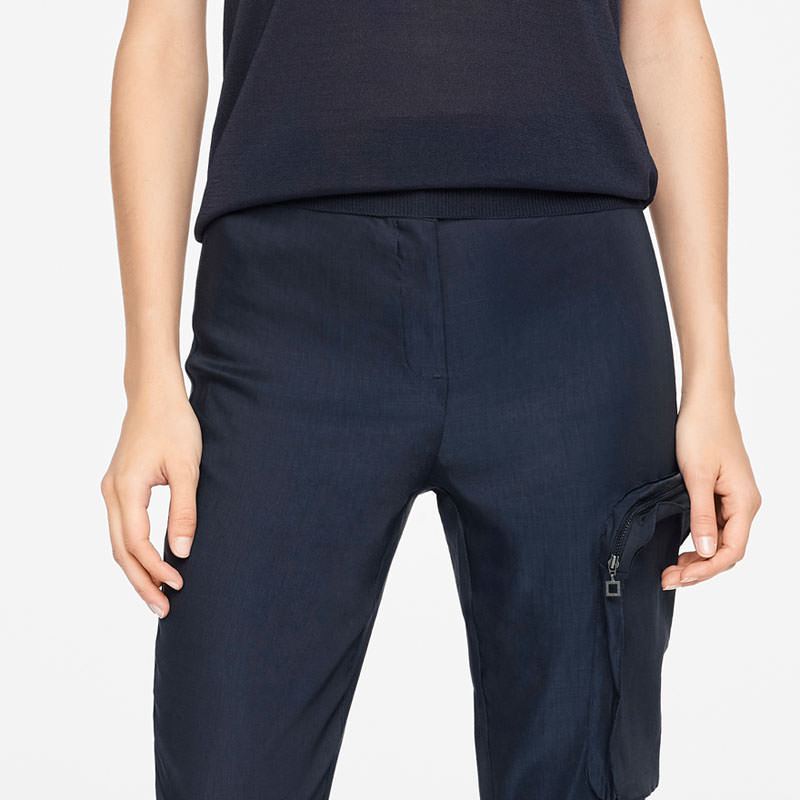 Sarah Pacini HOSE AUS STRETCHLEINEN Vorne