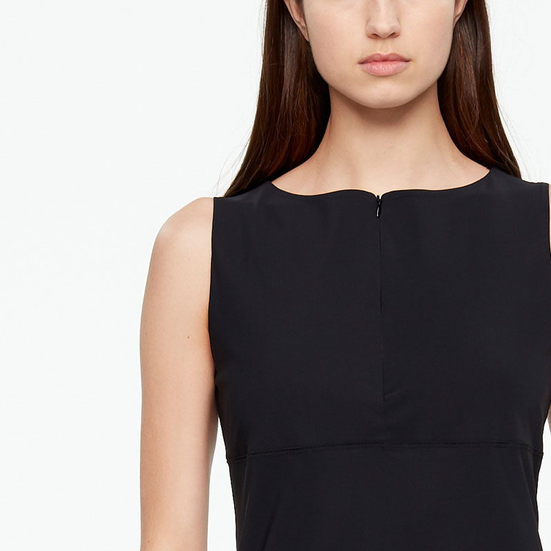 Sarah Pacini GERADES KLEID - TECHNO FABRIC Vorne