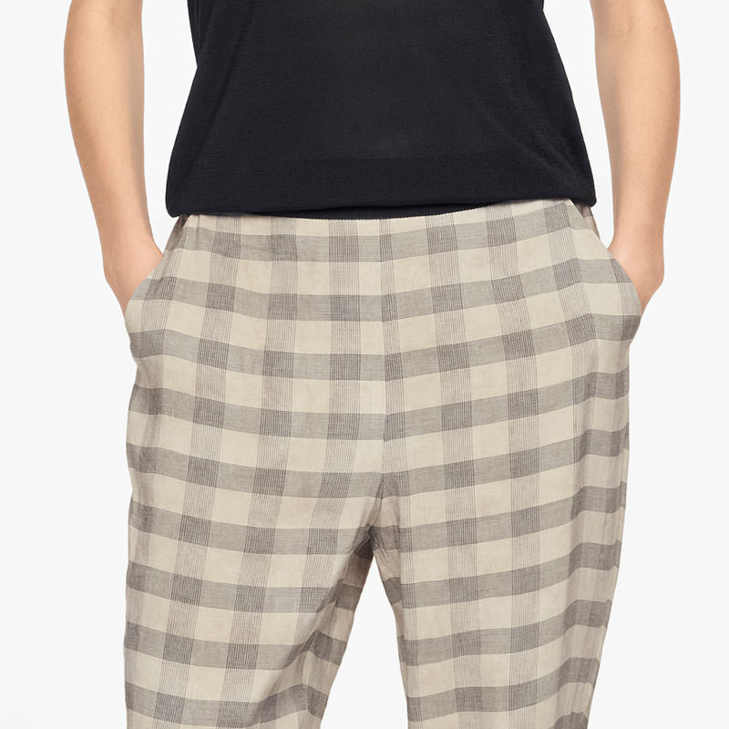 Sarah Pacini LEINENHOSE - TARTAN Vorne