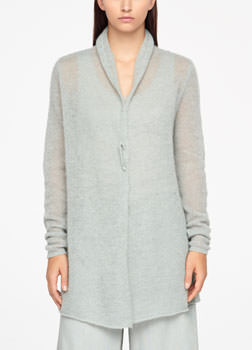 Sarah Pacini CARDIGAN LONG - MOHAIR ULTRA LÉGER De face