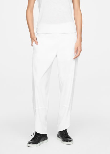 Pantalon Taille Basse Sarah Pacini Marron - Coton/lin Taille 40/42, Made In Italy