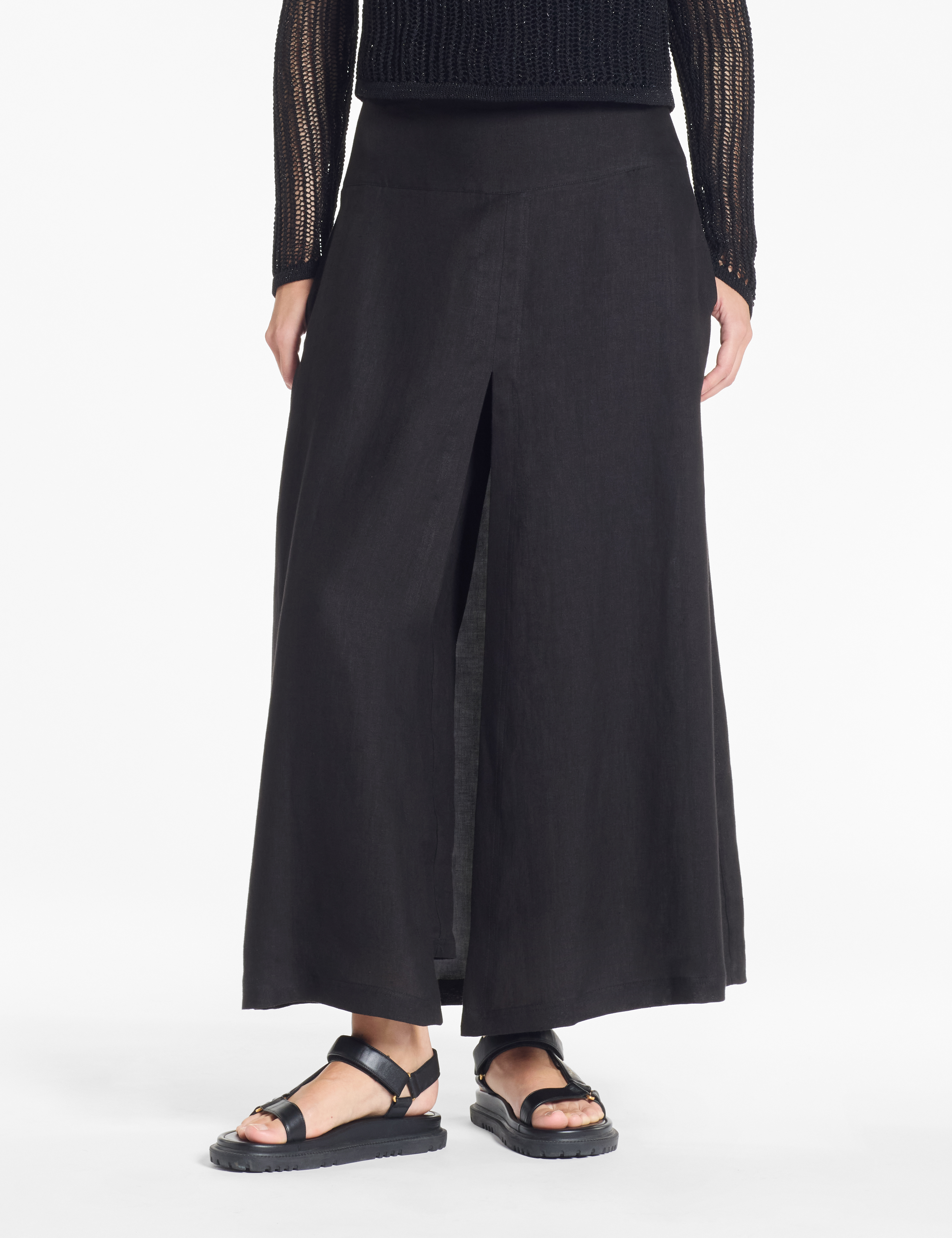 Ceinture mate à surpiqûres et boucle tressée femme noir | GEMO Ceinture mate à surpiqûres et boucle tressée femme noir | GEMO