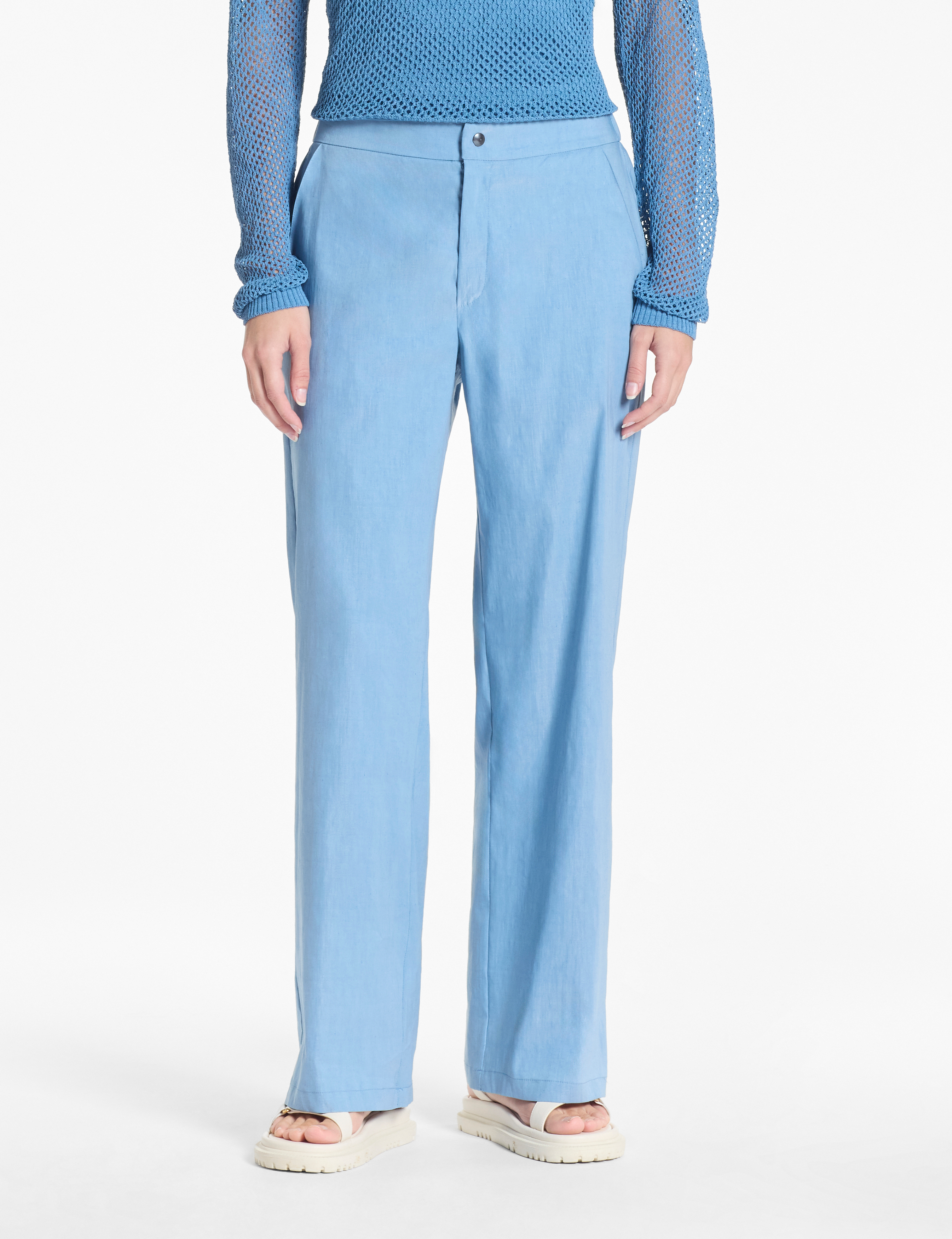 Blue soothsayer wide-leg pants – gender neutral by Sarah Pacini