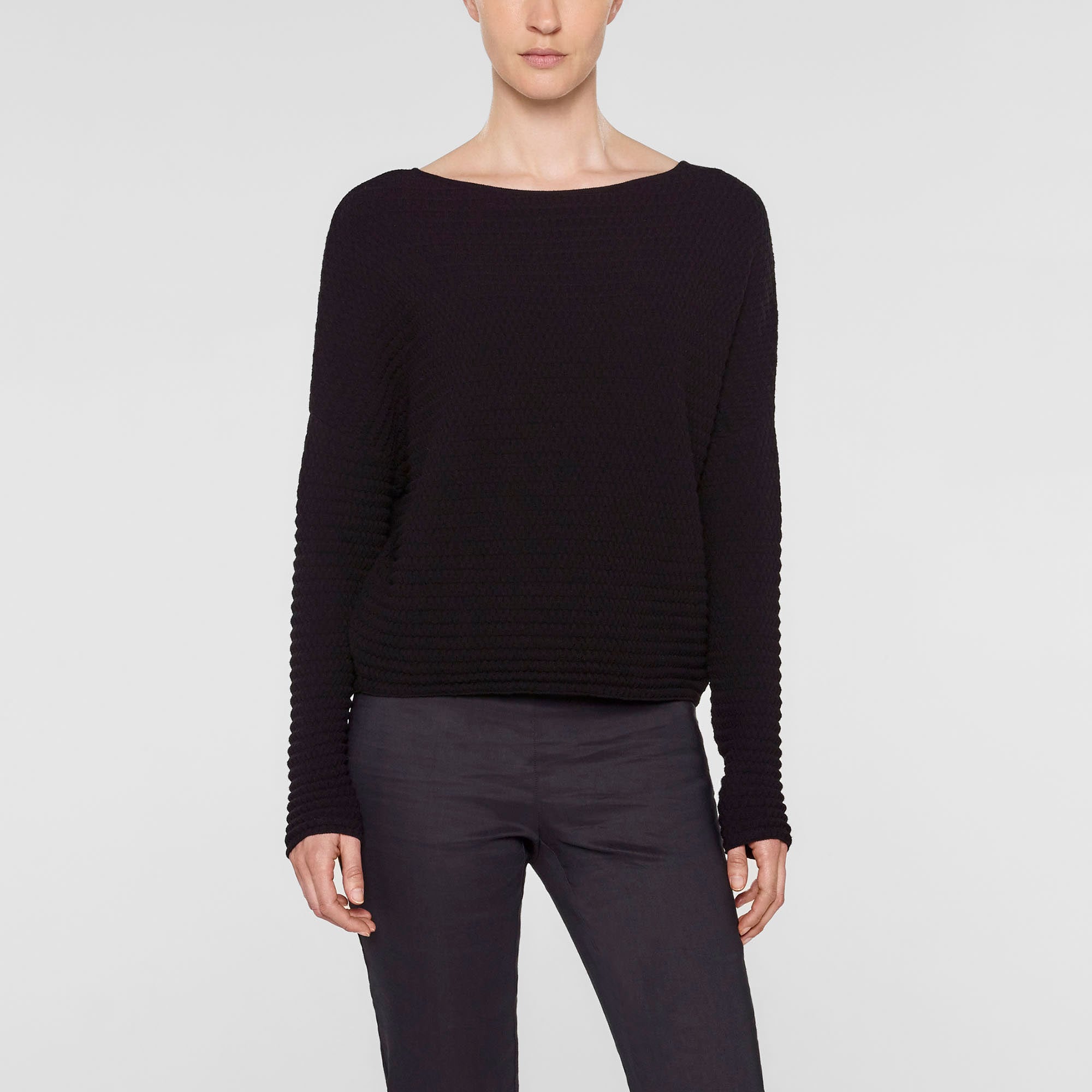 cropped black sweater