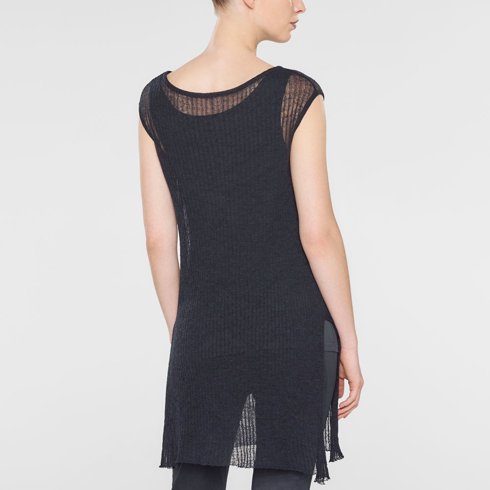 Sarah Pacini Long cap sleeve sweater Back view