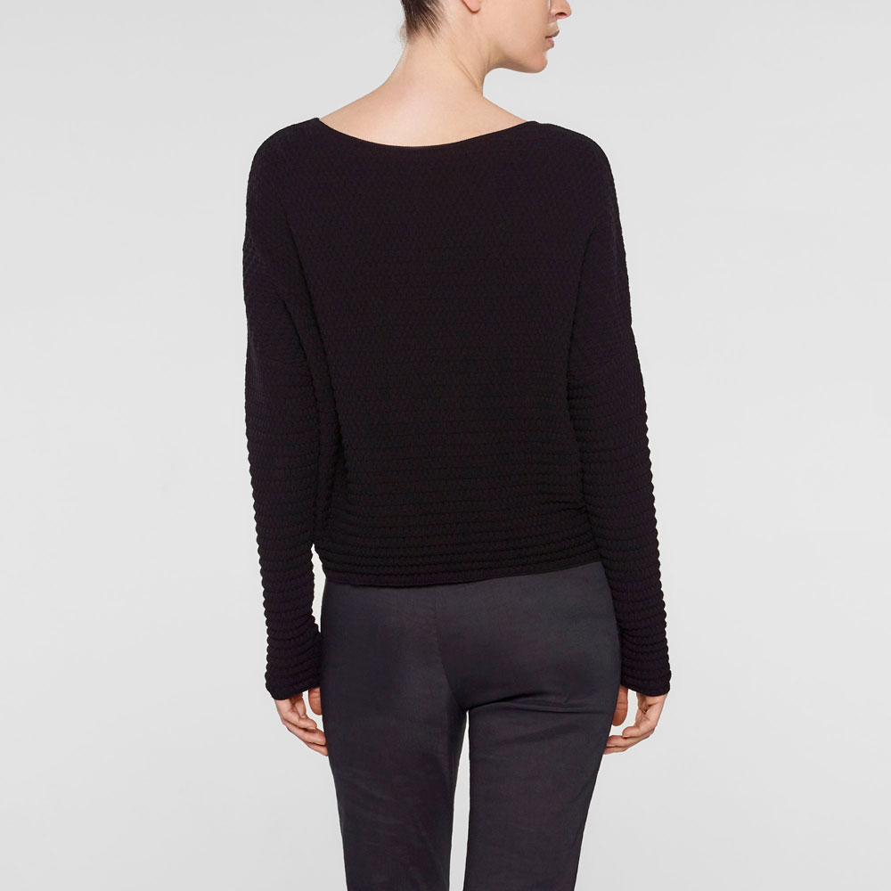 Sarah Pacini Pull court, coupe décontractée Derrière