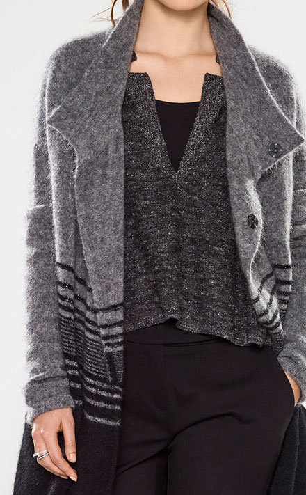 Sarah Pacini V-neck long sweater Look
