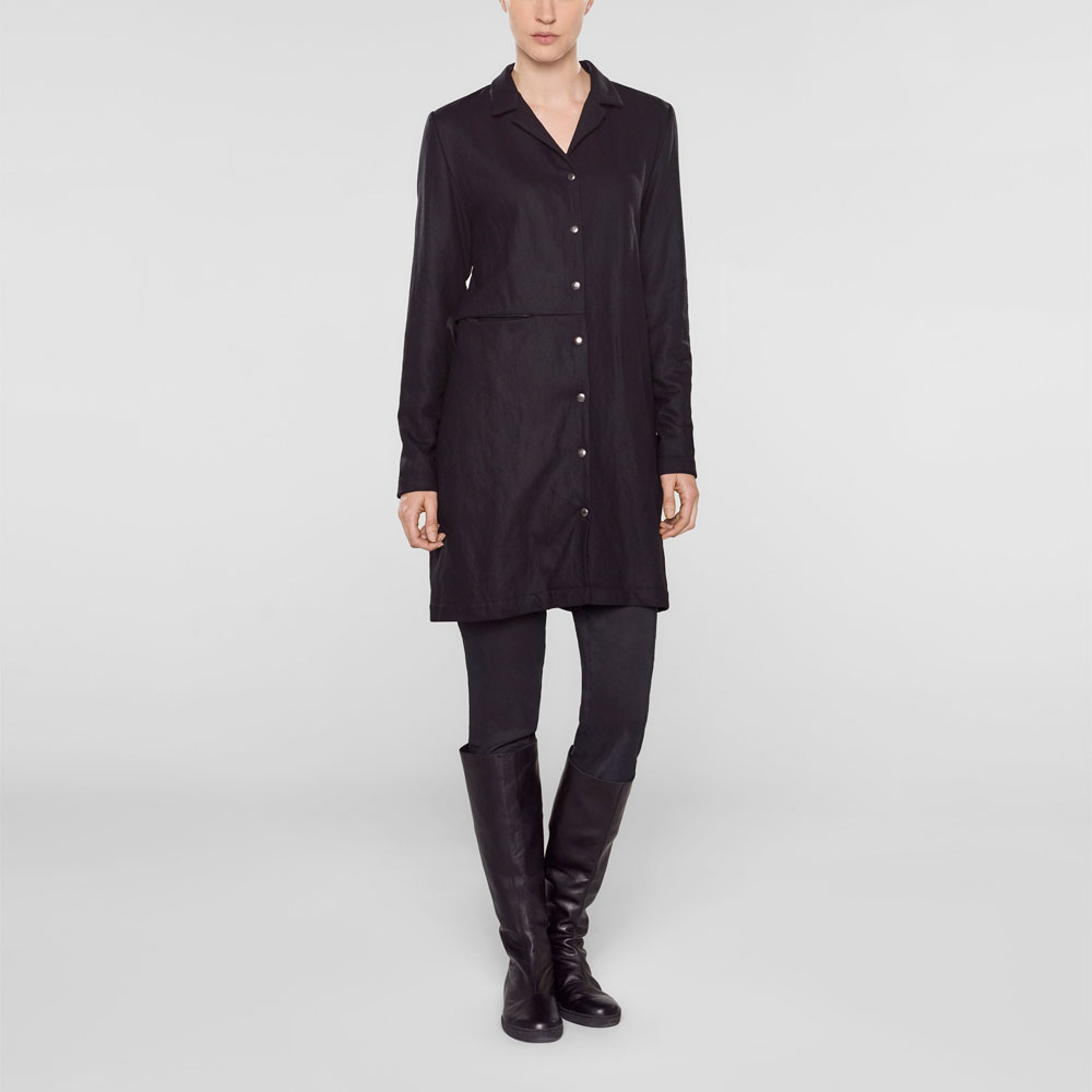 Sarah Pacini Veste longue, coupe droite De face