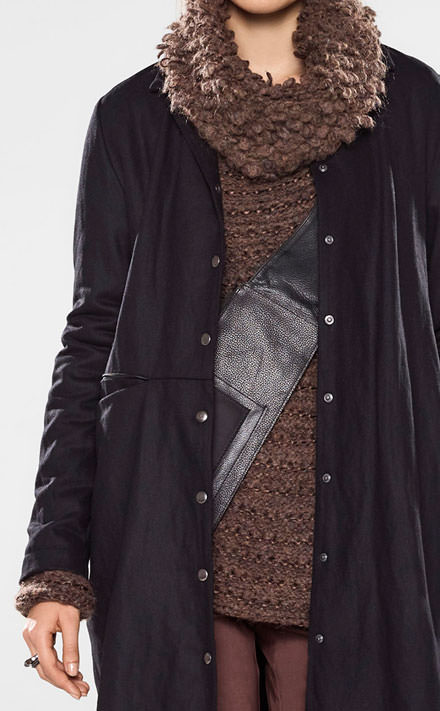 Sarah Pacini Veste longue, coupe droite Look