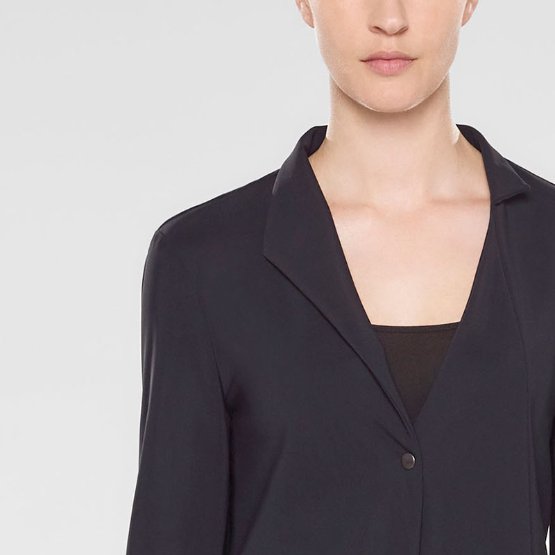 Sarah Pacini Short jacket, asymmetrical collar Front