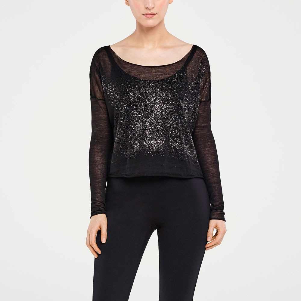 Sarah Pacini PULL COURT - PLUIE D'ETOILES De face