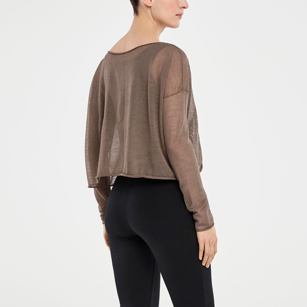 Sarah Pacini TRANSPARENTER SWEATER – SILBER DETAILS Rück
