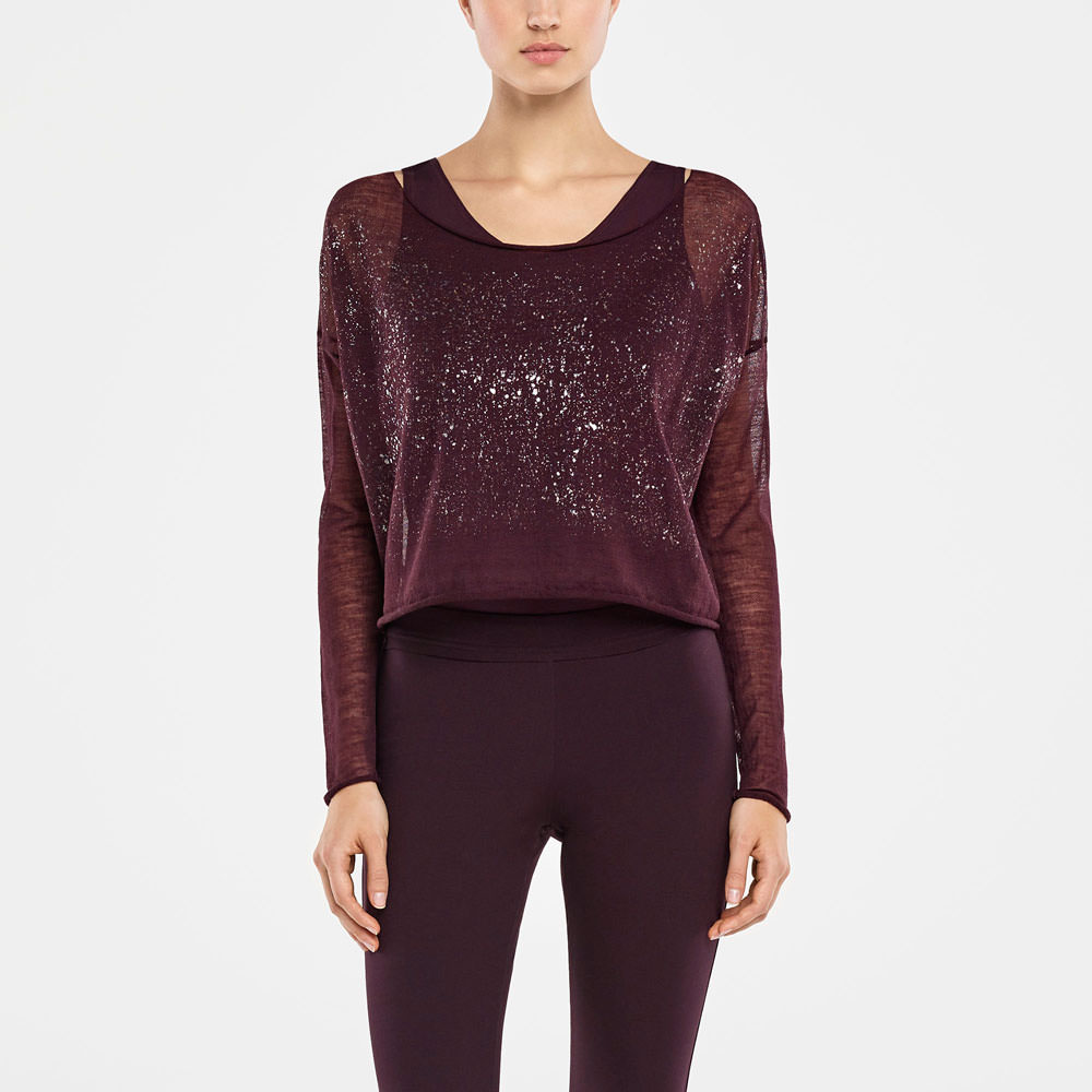 Sarah Pacini PULL COURT - PLUIE D'ETOILES De face